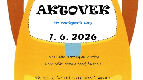 1. 6. -No Backpack Day/Den bez aktovek